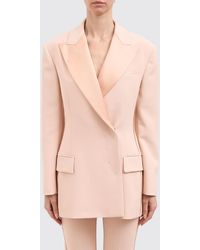 Elisabetta Franchi - Double Breasted Polyester Blazer - Lyst