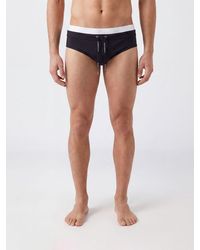 Dolce & Gabbana - Dolce &Amp Gabbana Nylon Swim Briefs With Elasticated Drawstring Waist - Lyst