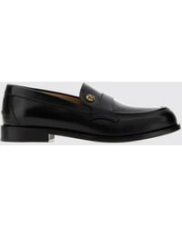 Versace - Calfskin Leather Penny Loafers With Medusa Plaque - Lyst