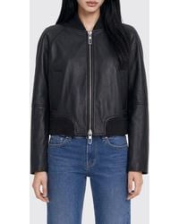 Sportmax - Amour Cropped Lambskin Bomber Jacket With Zip Closure - Lyst