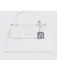 ARMANI EXCHANGE - Grained Synthetic Leather Bag With Embossed Logo - Lyst