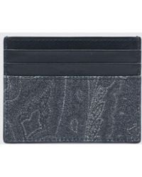 Etro - Kartenetui Aus Beschichteter Baumwolle Und Leder Mit Ikonischem Paisley-Druck - Lyst