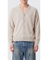KENZO - Wool V-Neck Cardigan With Contrasting Embroidered Logo - Lyst