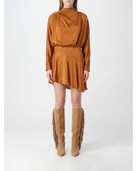 Isabel Marant - Neline High-Neck Asymmetrical Mini Dress - Lyst