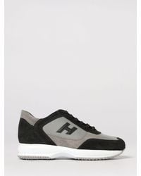 Hogan - Interactive Mesh And Suede Sneakers - Lyst