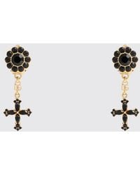 Dolce & Gabbana - Dolce &Amp Gabbana Dg Monogram Dangle Clip-On Earrings With Rhinestones - Lyst