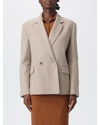 Liviana Conti - Blazer Doppiopetto Con Motivo Gessato - Lyst