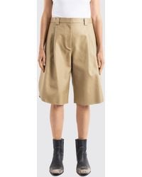 Balenciaga - Mid-Rise Cotton Bermuda Shorts With Concealed Closure - Lyst