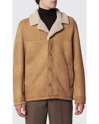Salvatore Santoro - Suede Sheepskin Jacket With Fur Collar - Lyst