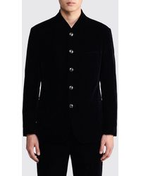 Giorgio Armani - Single-Breasted Velvet Ceremony Blazer - Lyst