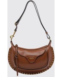 Isabel Marant - Oskan Moon Smooth Leather Crossbody Bag With Studs - Lyst