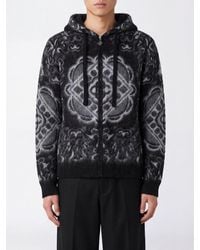CASABLANCA - Relaxed Fit Monogram Wool And Mohair Blend Zip-Up Hoodie - Lyst