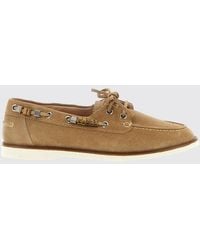 Pinko - Grace Suede Boat Loafers With Metallic Inserts - Lyst