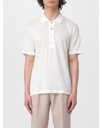 Eleventy - Linen Polo Shirt - Lyst