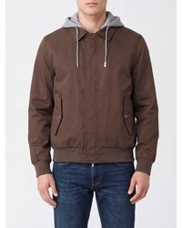 Eleventy - Pure Silk Bomber Jacket With Hood And Concealed Closure - Lyst