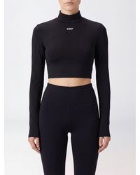 Off-White c/o Virgil Abloh - Cropped Slim-Fit Turtleneck Top - Lyst