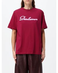 DISCLAIMER - Short-Sleeved Cotton T-Shirt With Contrast Logo And Dropped Shoulders - Lyst