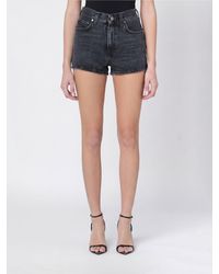 Haikure - Pantalones Cortos De Denim De Algodón Con Cintura Alta Y Cinco Bolsillos - Lyst