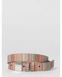 Paul Smith - Signature Stripes Gürtel Aus Bedrucktem Leder - Lyst