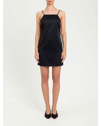 Twinset - Mini Crepe Dress With Rhinestones - Lyst