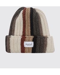 AMISH - Multicolour Striped Cuffed Beanie - Lyst
