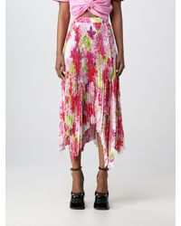 Versace - Jupe Plissée À Fleurs - Lyst