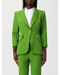 Elisabetta Franchi - Crêpe Single Breasted Blazer - Lyst