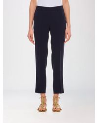 Alberto Biani - Slim Fit Crêpe Chino Trousers With Side Zip - Lyst