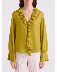 Momoní - Momon&Igrave Silk Blouse With Ruffles - Lyst