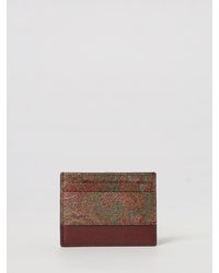 Etro - Arnica Paisley Print Coated Cotton Card Holder With Pegaso Logo - Lyst