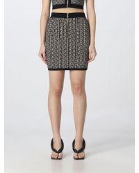 Balmain - Skirt With All Over Monogram - Lyst