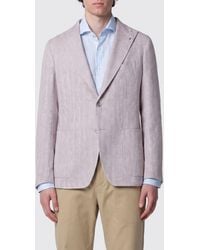 Tagliatore - Einreihiges Sakko Aus Woll-Seidenmischung Mit Chevron-Muster - Lyst