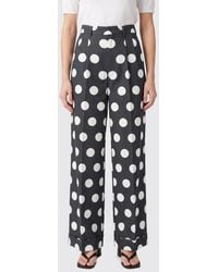Junya Watanabe - Polka Dot Jersey Palazzo Trousers - Lyst