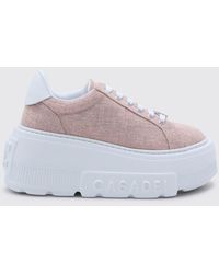 Casadei - Nexus Canvas Wedge Sneakers - Lyst