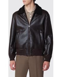 Salvatore Santoro - Smooth Sheepskin Jacket With Fur Collar - Lyst