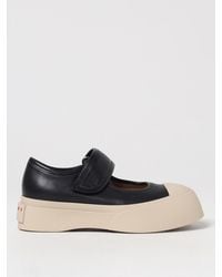 Marni - Navy Blue Leder Mary Jane Sneakers - Lyst