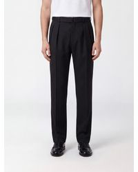 Tagliatore - High-Waisted Virgin Wool Tailored Trousers With Pleats - Lyst
