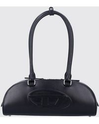 DIESEL - 1Dr Dome Smooth Leather Shoulder Bag With Embossed Oval D Logo - Lyst