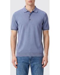 Moorer - Pure Cotton Knitted Polo Shirt With Ribbed Trims - Lyst