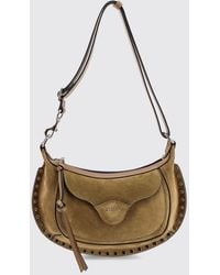 Isabel Marant - Oskan Moon Studded Suede Leather Hobo Bag - Lyst