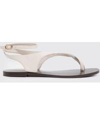 Twinset - Lizard Print Leather Flip-Flop Sandal - Lyst
