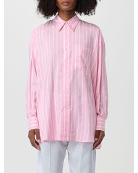 Bottega Veneta - Shirt In Striped Silk - Lyst