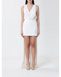 Elisabetta Franchi - Asymmetric Viscose Dress - Lyst