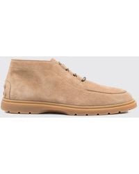 Tod's - Suede Calfskin Chukka Boots With Round Toe And Rubber Sole - Lyst