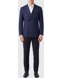 Santaniello - Viscose Double Breasted Blazer - Lyst