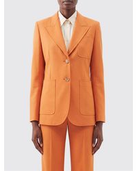 Chloé - Chlo&Eacute Single-Breasted Slim Fit Merino Wool Blazer With Peak Lapels - Lyst