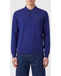 Fendi - Ff Logo Wool Knit Polo - Lyst