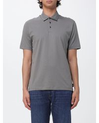 Zanone - Cotton And Silk Polo Shirt - Lyst