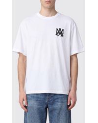 Amiri - Relaxed Fit Drop Shoulder Cotton T-Shirt With Logo - Lyst