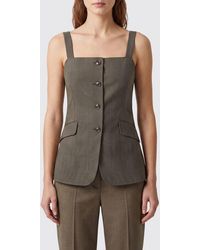 Max Mara - Prince Of Wales Virgin Wool Single-Breasted Slim Fit Waistcoat - Lyst